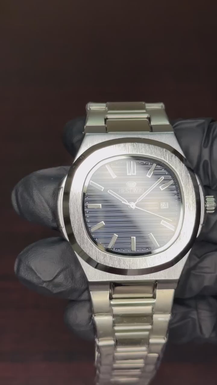 Bestwin - Blue Dial Silver Chain
