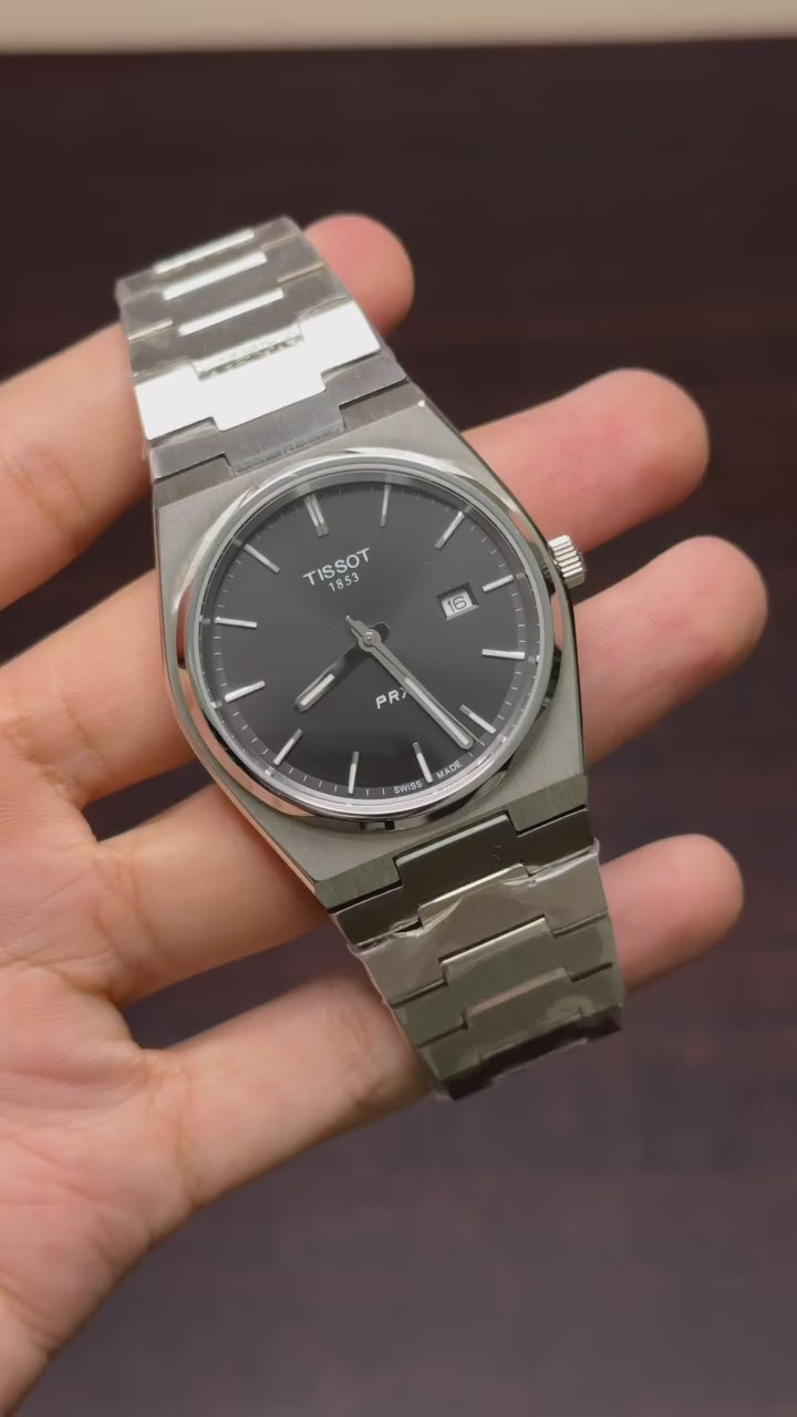 Tissot PRX Mastercopy (Black dial & Silver Chain)