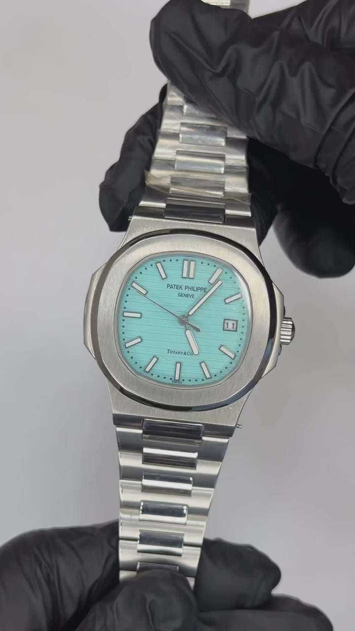 Patek Philippe Nautilus Mastercopy - Silver Chain Tiffany Dial