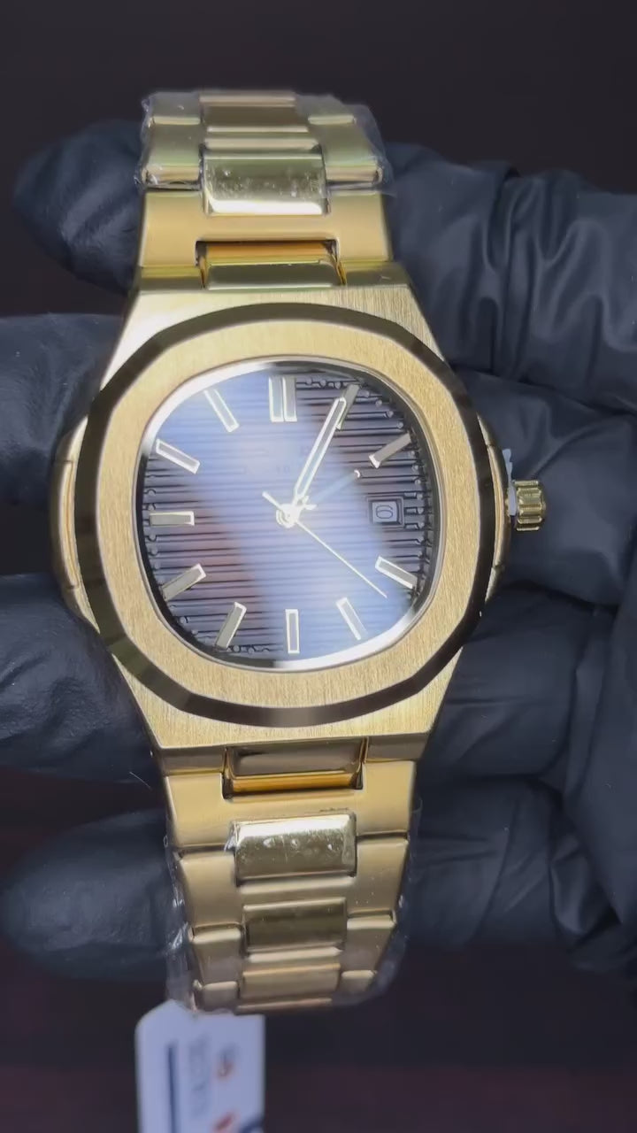 Bestwin - Brown Dial Gold Chain