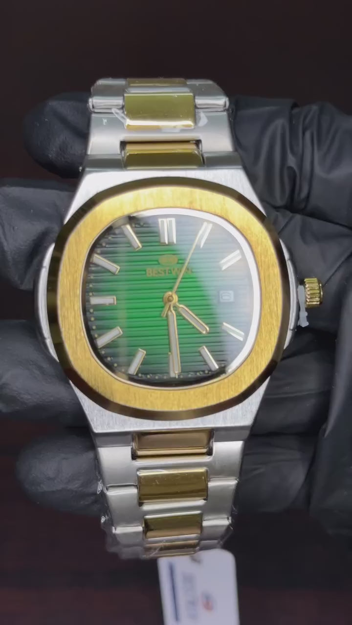 Bestwin - Green Dial Two Tone Chain