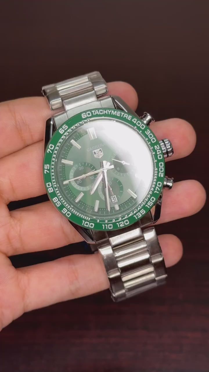 Tagheuer Carrera Chronograph - Green Dial