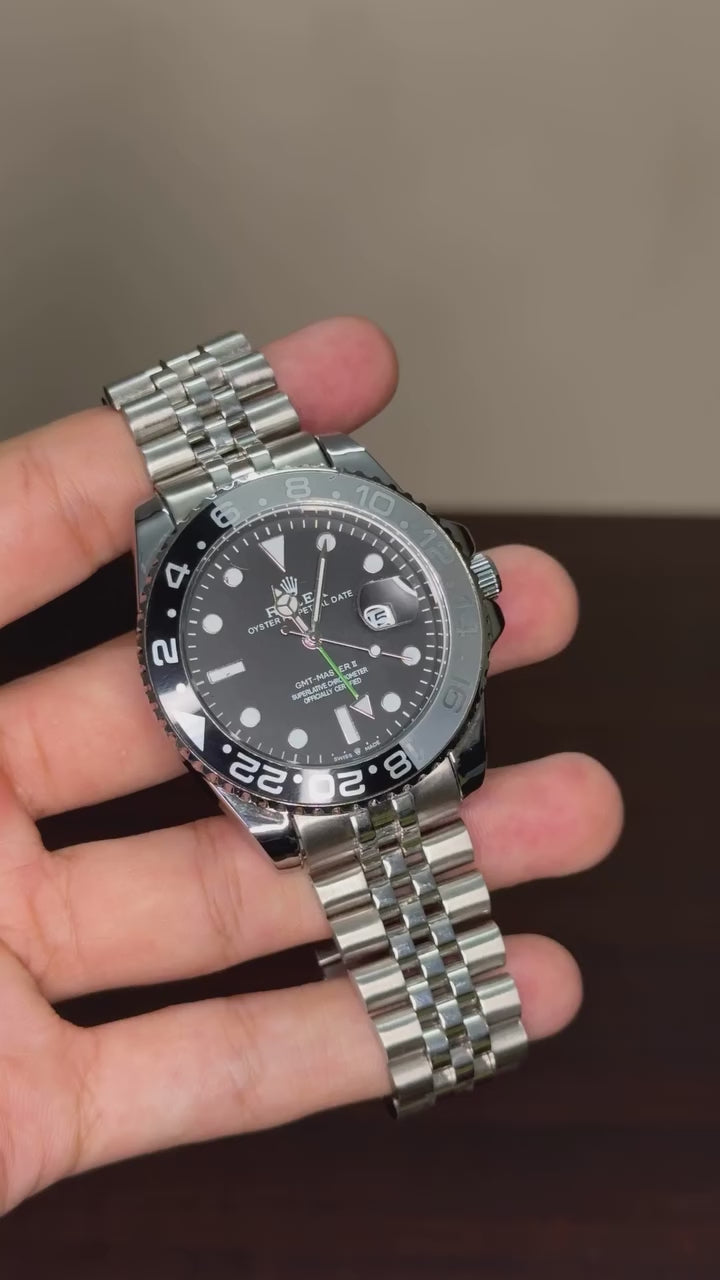 RLX GMT First Copy - Silver Bruce Wayne Edition
