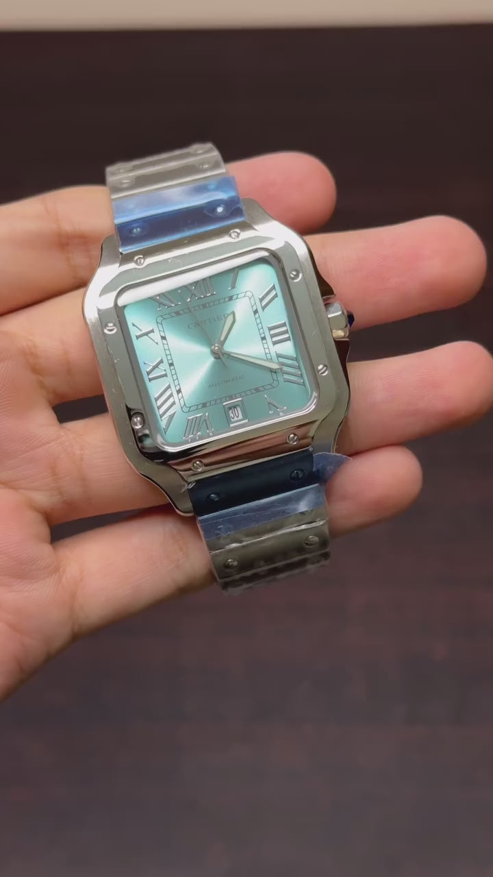 Cartier Santos Mastercopy - Silver Chain Tiffany Dial