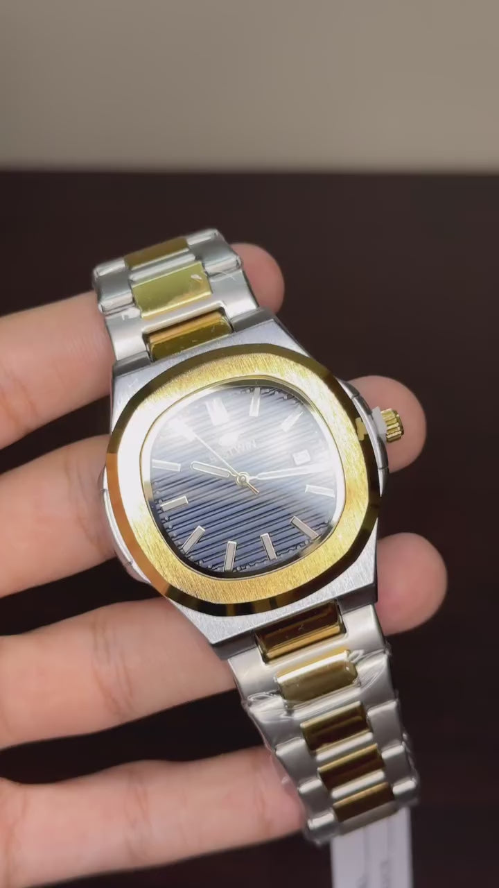 Bestwin - Blue Dial Two Tone Chain