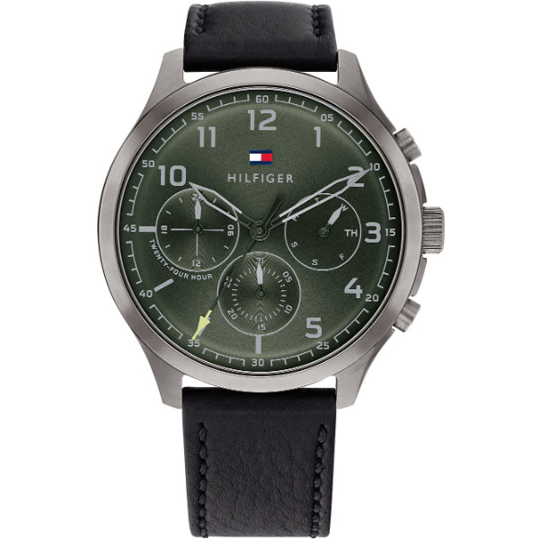 Tommy Hilfiger Original Watches - Green Dial & Black Strap