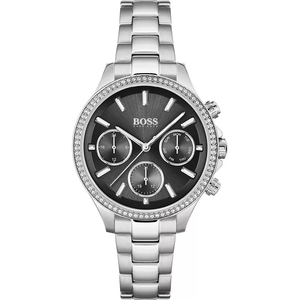 Hugo Boss HB1502593 Original Watch - Silver Chain Black Dial