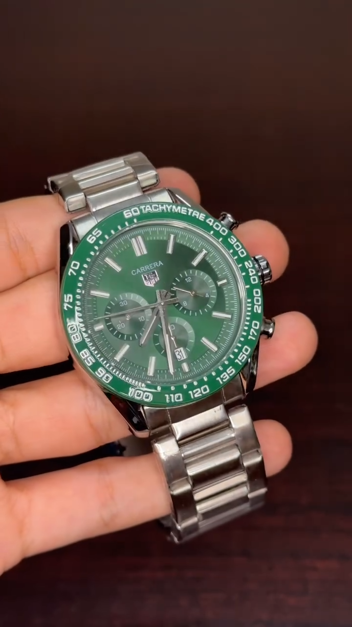 Tagheuer Carrera Chronograph - Green Dial