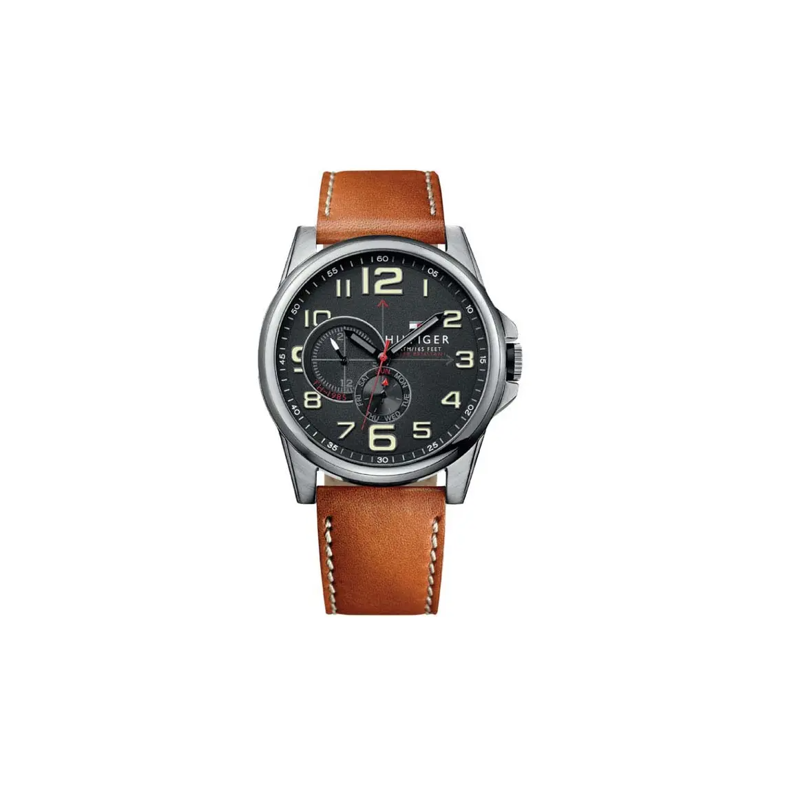 Tommy Hilfiger Original Watches - Black Dial & Brown Strap