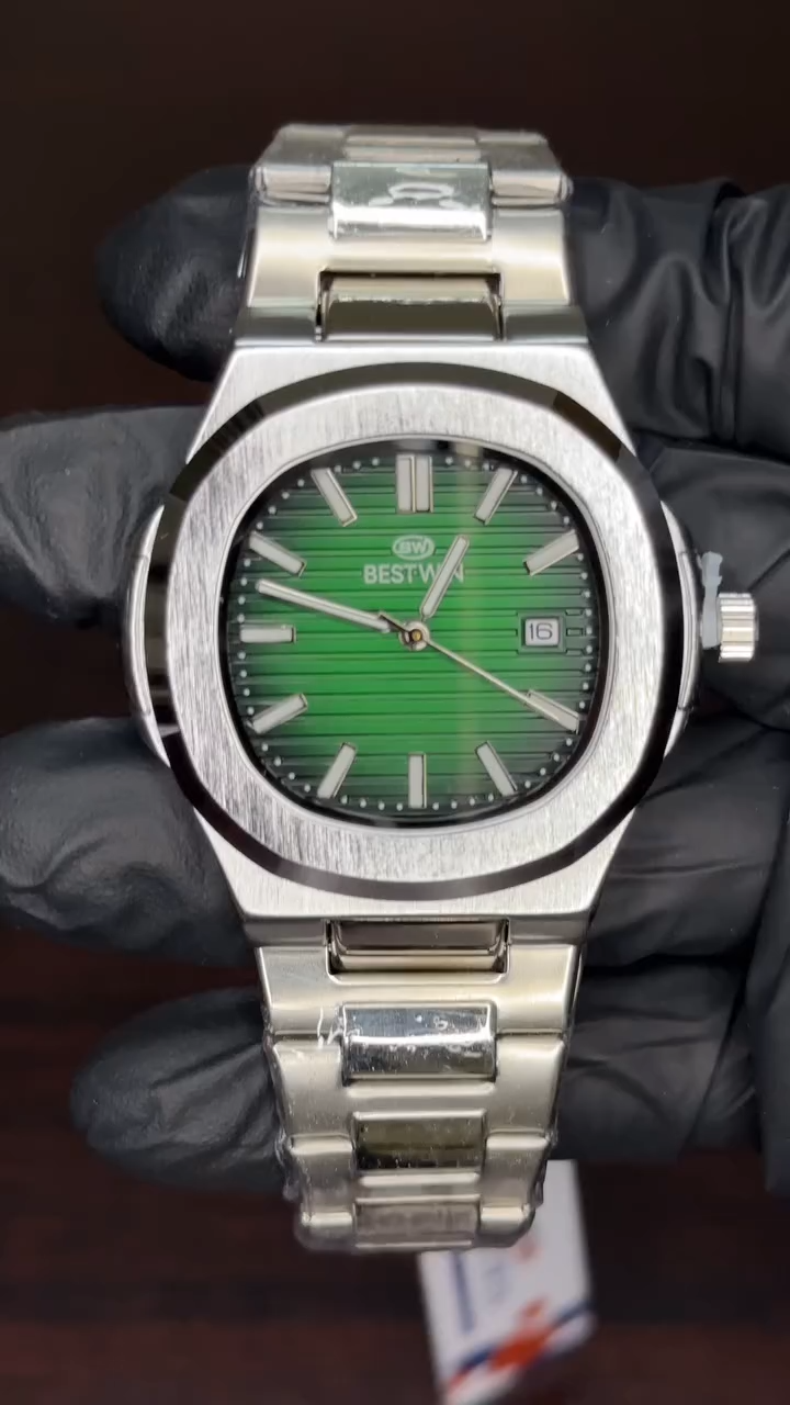 Bestwin - Green Dial Silver Chain