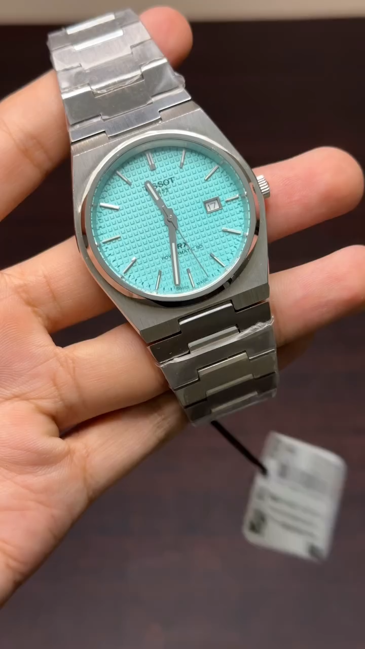 Tissot PRX Mastercopy (Tiffany Waffle Dial & Silver Chain)