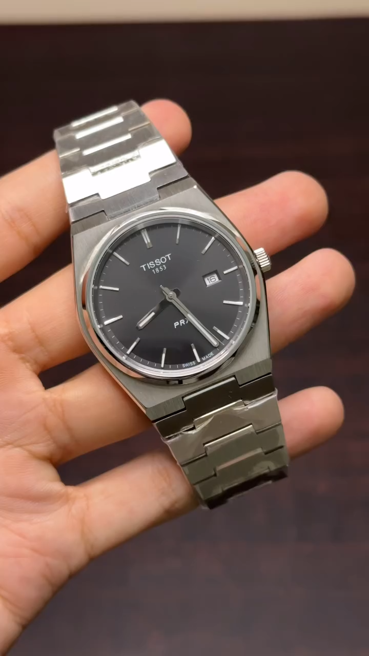 Tissot PRX Mastercopy (Black dial & Silver Chain)