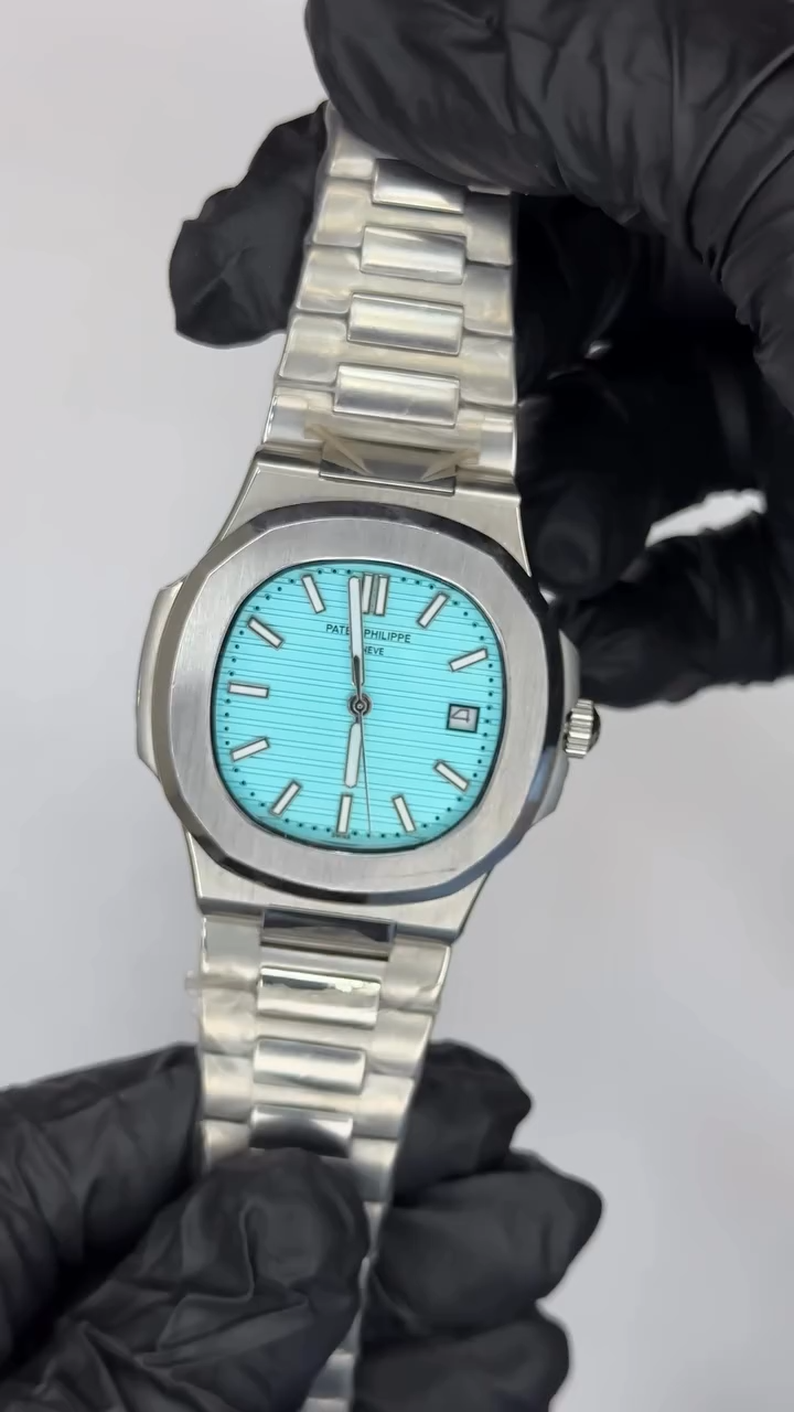 Patek Philippe Nautilus Mastercopy - Silver Chain Tiffany Dial