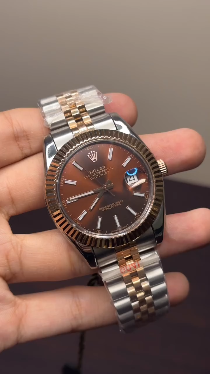 RLX Date Just Mastercopy (Silver Chain With Choco Dial)