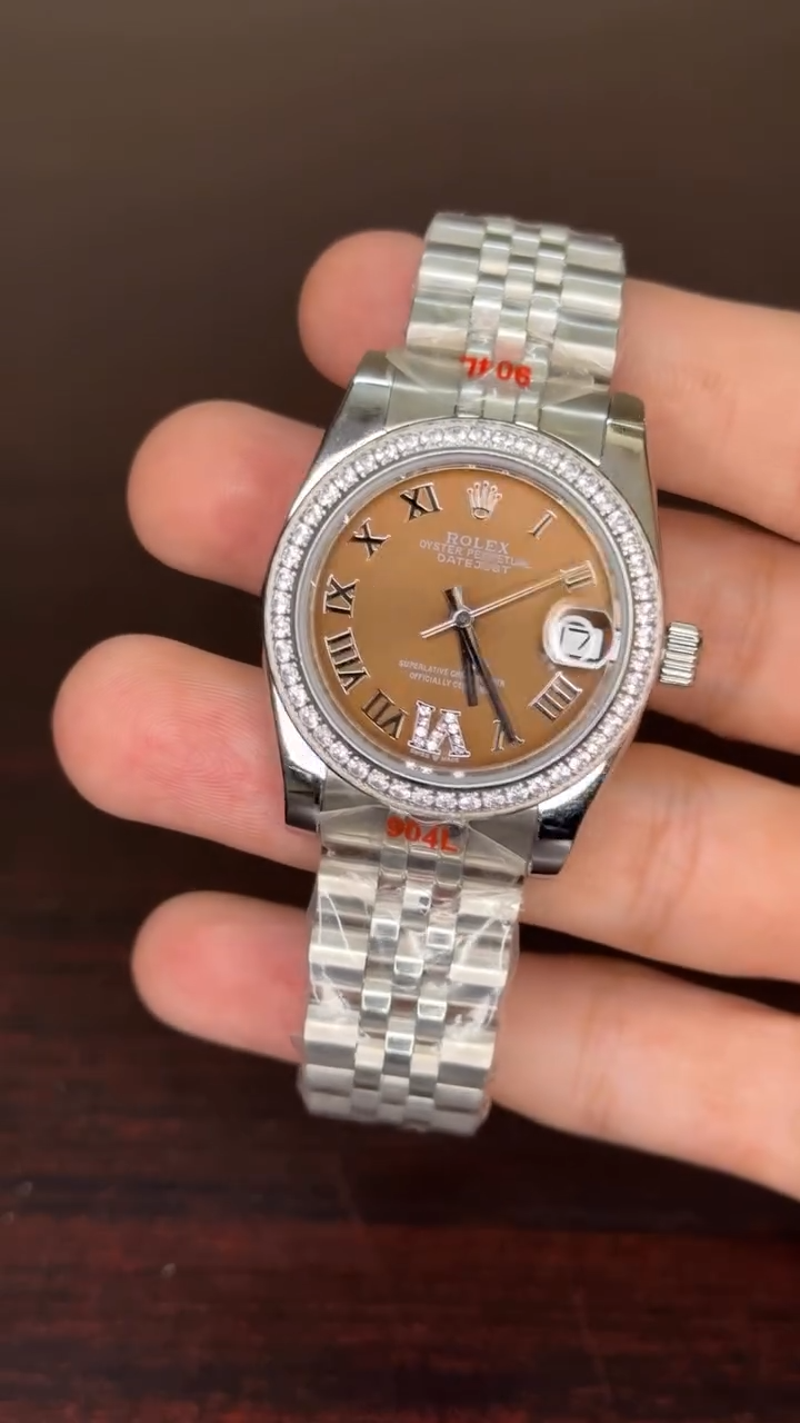 RLX Day-Just Mastercopy - Gold Rose Dial