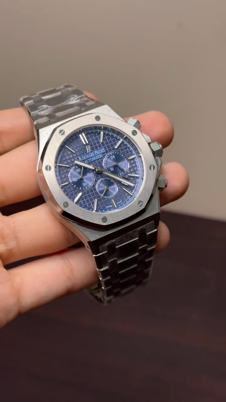 Audemars Piguet Royal Oak Mastercopy - Silver Chain Blue Dial