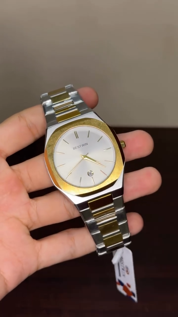 Bestwin - White Dial Two Tone Chain