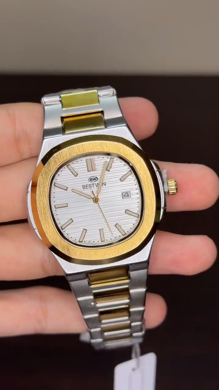 Bestwin - White Dial Two Tone Chain
