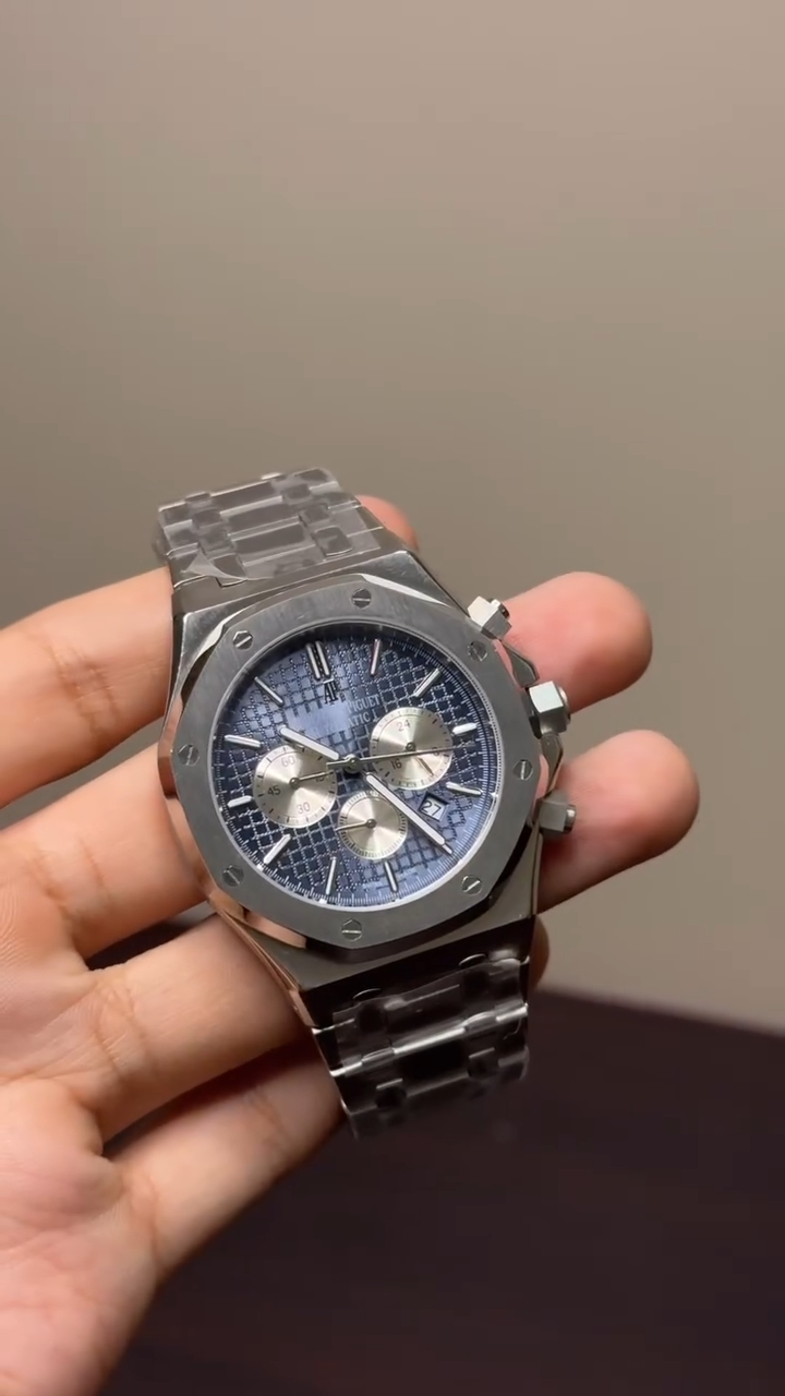 Audemars Piguet Royal Oak Mastercopy - Silver Chain Blue Dial