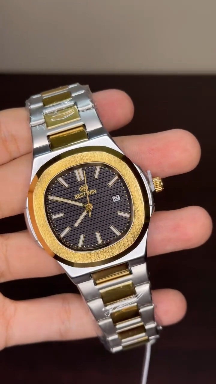 Bestwin - Black Dial Two Tone Chain