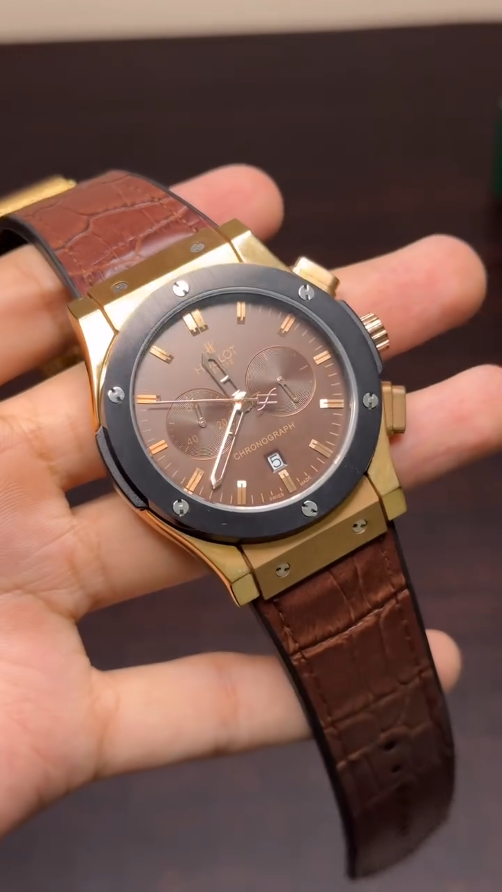 Hublot Classic Fusion Mastercopy - Brown Strap Brown Dial